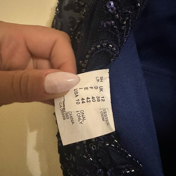 Navy Blue MGNY Full-Length Dress - Picture 10 of 10